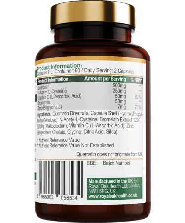 Super Quercetin Complex N-Acetyl-L-Cysteine (NAC) Immune Health and Supplement - Supporting Health Immune Functions - Buy Online on GoSupps.com
