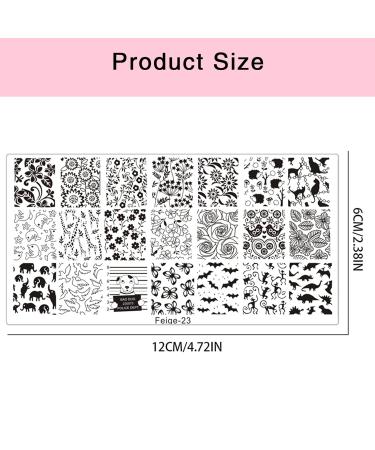 Niceneeded 5pcs Nail Art Stamps - Flower Stamping Plate Kit for DIY Nail Decoration | Perfect for Women & Girls - Buy Online on GoSupps.com
