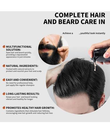  Mlllokfki Natural Color Shampoo Dye Covers Gray Hair Plant-Based Shampoo Easy to Apply for Men and Women - Buy Online on GoSupps.com