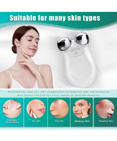 Microcurrent Face Roller for Lift and Skin Tightening | USB Mini Rejuvenation Spa Device - 2023 New (Angel White) - Buy Online on GoSupps.com