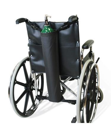 NYOrtho Oxygen Tank Holder for Wheelchair - E Cylinder Transport Bag Adjustable Straps Easy to Clean, Heavy Duty, Waterproof Standard Wheelchair Size 16-20 Inch - Buy Online on GoSupps.com