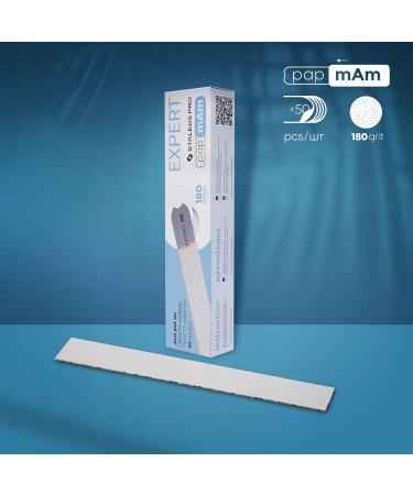 White Disposable Nail Files - Staleks Pro Expert 22 180 Grit (50 pcs) | Best for Manicure & Pedicure - International Shipping Available - Buy Online on GoSupps.com