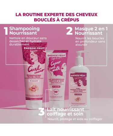 ENERGIE FRUIT Cacao Curl - Masque Apr s-Shampoing Nutrition Intense Nutri Frizz - Cheveux fris s cr pus - Beurre de Cacao BIO - 98% Origine Naturelle - 300ML - Buy Online on GoSupps.com