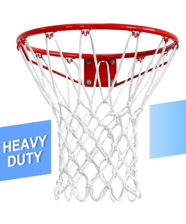 LAO XUE Basketball Net Outdoor,(7.16 oz) Professional Heavy Duty Basketball Net Replacement,All Weather Anti Whip, Suitable for Outdoor Standard 12 Loops Basketball Hoop
