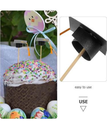 ABOOFAN 7pcs Graduation Cake Toppers - Class of 2024 Mini Graduation Caps Cupcake Picks for Party Decor - Buy Online on GoSupps.com