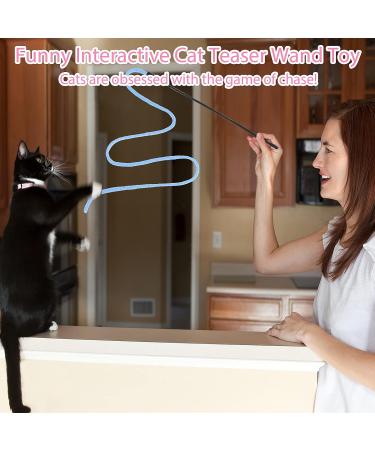 Cobee Cat Magic Rainbow Toys - 4PC Rainbow Feather Wands for Kitten Training | Color Gradient Cat Toys - Buy Online on GoSupps.com