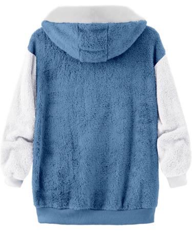 Hanxiulin Women's Fleece Plush Jacket - Warm Oversized Winter Zipper Coat in Multiple Colors - Buy Online on GoSupps.com