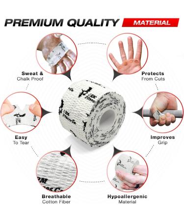 Buy RM Fitness Weightlifting Thumb Tape - 3 Pack | Flexible Cotton Hook Grip Lifting Tape for Powerlifting & Barbell Workout | Yellow Camo (5cm x 7m - Buy Online on GoSupps.com