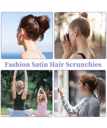 Satin Hair Ties Set of 6 - Kanoson Elastic Silk Scrunchies for Women & Girls - Ponytail Hair Bands - Buy Online on GoSupps.com
