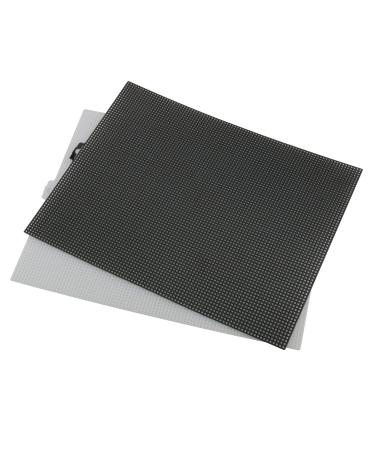 DGBRSM 2pcs Plastic Canvas Can Be Cut Freely Mesh Canvas for Embroidery, Acrylic Yarn Crafting, Knit and Crochet Projects (10.2 x 13.2 inch, Black and White)