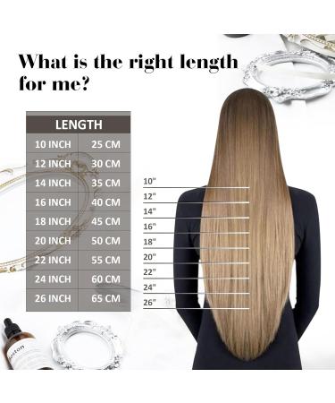 Moresoo Clip-In Extensions | Real Remy Hair Balayage 55 cm | Black to Dark Brown Clip-Ins 7pcs/120g #1B/4/14 - Buy Online on GoSupps.com