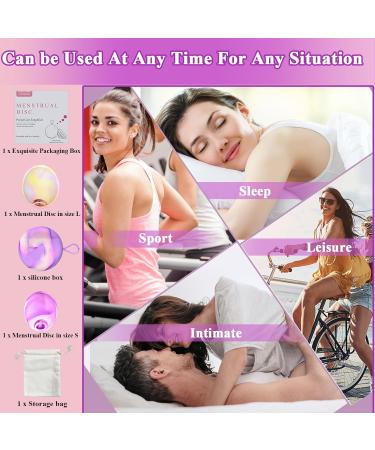Buy Reusable Menstrual Discs - 2 Pack Medical Silicone Cups Size M+L Eco-Friendly Alternative to Tampons - Includes Storage Bag - Buy Online on GoSupps.com