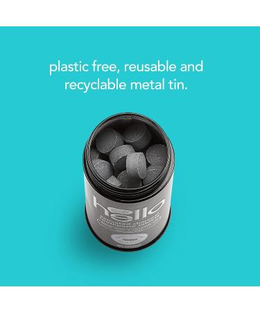 Hello Activated Charcoal Teeth Whitening Travel Toothpaste Tablets - Eco-Friendly Vegan Fluoride-Free SLS-Free Gluten-Free Fresh Mint & Coconut Oil TSA Compliant - 60 Tablets (Pack of 2 - Buy Online on GoSupps.com