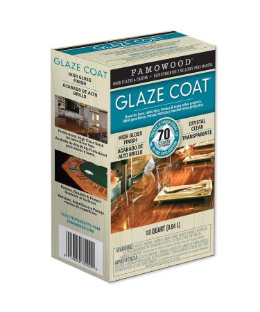 FamoWood 5050080 Glaze Coat Epoxy Kit - 1 Quart, Clear Original Version