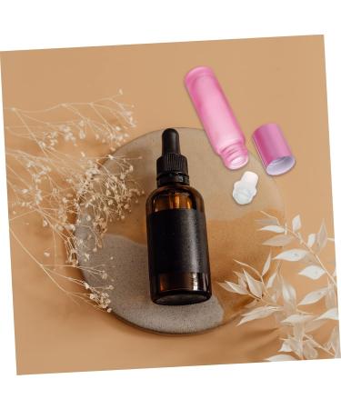 Fomiyes 10-Pack Frosted Roll Bottles for Essential Oils & Perfume | Empty High White Glass Phiole | 8.5x1.8cm Pink Roller Ball Bottles - Buy Online on GoSupps.com