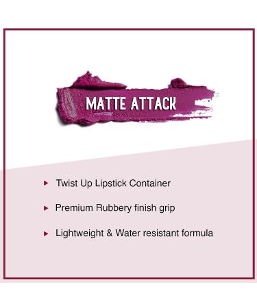 SUGAR Cosmetics Matte Attack Transferproof Lipstick - 08 Daft Pink - 2g (Deep Pink) | Long Lasting, Moisturizing, Matte Finish - Buy Online on GoSupps.com