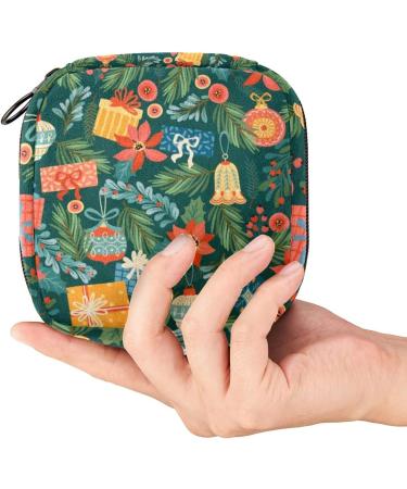 Christmas Tree Gift Sanitary Napkin Storage Bag | Large Capacity Menstrual Cup Pouch | Portable Makeup Organizer - Color 1 - Buy Online on GoSupps.com