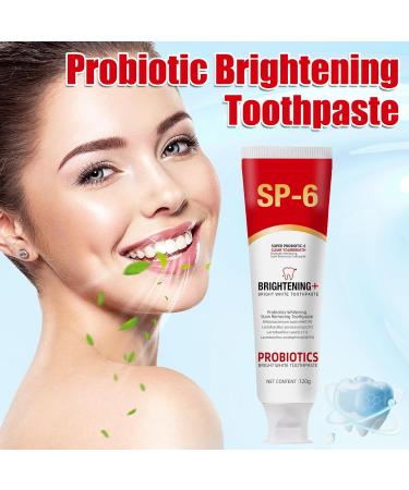 Sp-6 Toothpaste Sp-6 Whitening Toothpaste for Oral Care Bright White Toothpaste with Probiotics Fresh Breath Deep Cleaning Care Toothpaste - Buy Online on GoSupps.com