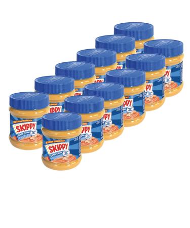 Skippy 12x 340g peanut butter "Super Chunk" |Peanut butter without palm oil |With peanut piece |91% peanuts |Crunchy Peanut Butter |Delicious peanut butter with a full taste of earth nut 340 g (12 pack)