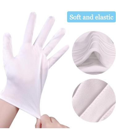 Omjmyy White Gloves - 6 Pairs of Sweatproof Nylon Gloves for Women & Men | Perfect for Skin Care Evening Wear Cosplay & Jewelry Inspection - Buy Online on GoSupps.com