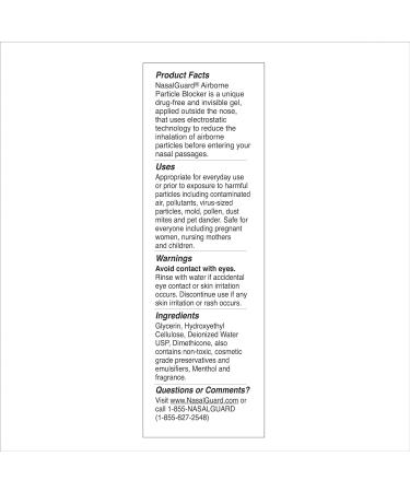 Air Travelers Allergy Relief Gel - NasalGuard, Drug-Free, Unscented 10g - Buy Online on GoSupps.com