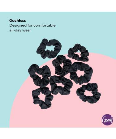 Goody Ouchless Women's Hair Scrunchie - Black 8 Count - Pain-Free Hair Accessories for Long Lasting Braids & Ponytails - Buy Online on GoSupps.com