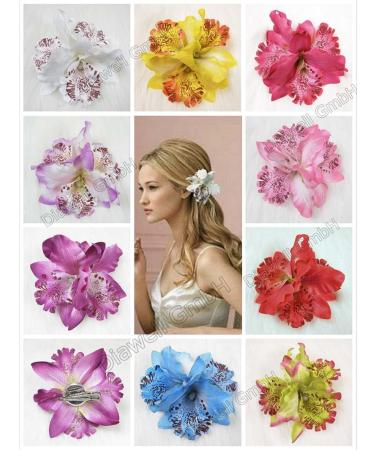 Buy Diawell Orchid Hair Flower Clip - Pink Blossom Corsage Hair Accessory for Weddings & Events - International Shipping Available - Buy Online on GoSupps.com