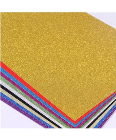 Baisunt 20 Sheets Gold Glitter Cardstock Paper - DIY Art & Scrapbook Supplies - Birthday Wedding Party Decor - 250GSM - 8x12 Inches - Buy Online on GoSupps.com
