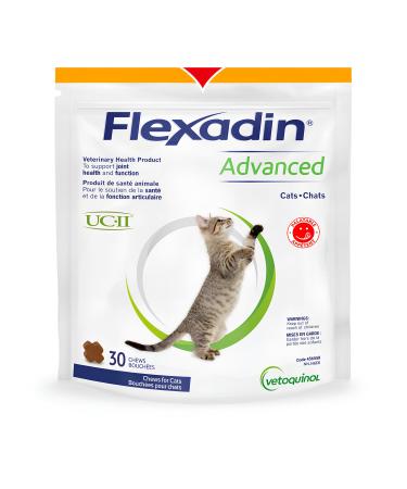 Vetoquinol Flexadin Advanced Cat Joint Supplement One Unit a Day for Cats 30 Chews