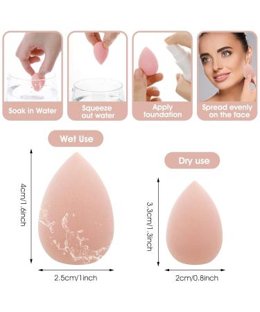 Wllhyf Mini Makeup Sponge Blender - 6 Pcs Soft Puff for Face & Body | Ideal for Foundation Powder & Highlight - Perfect for Dark Skin - Buy Online on GoSupps.com