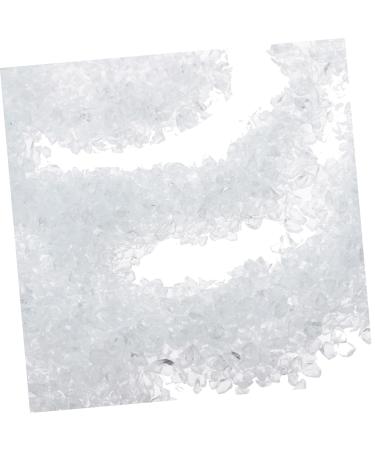 HAKIDZEL 1 Glass Chip Punk Accessories Vintage Manicure Fillers Epoxy Filler Wood Burning Socking Stuffers Crushed Irregular Glass Gemstones Bulk Scrapbook Accessories Nail Filling 0.5X0.3cm transparent