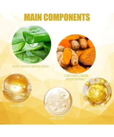 55 Turmeric Kojic Acid Pads Turmeric Cleansing Pads Turmeric Cleansing Pads Turmeric Face Scrub Pads Help Balance Oil Water Skin with 2 Wristbands - Buy Online on GoSupps.com