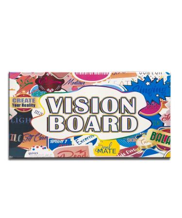 3 in 1 Vision Board: Decorative, Foldable, Dry Erase Vision Board kit with 200+ Motivational Stickers. 27 x 17 Board to Manifest Your Goals Using Law of Attraction (Zoe)
