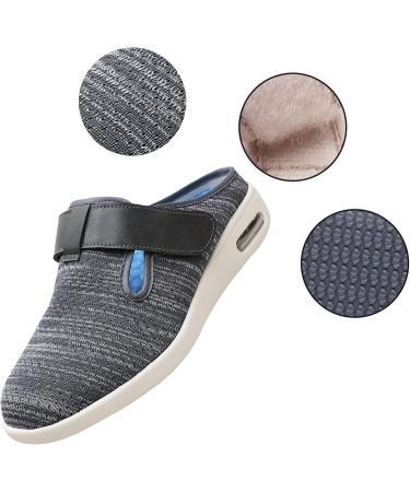 MAQUEL Women's Wide Width Diabetic Slippers - Non Slip & Cozy House Shoes (Dark Grey, Size 42) - Buy Online on GoSupps.com