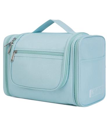 Large Hanging Toiletry Wash Bag Travel Makeup Cosmetic Organizer for Men Women by WANDF (Mint Green)