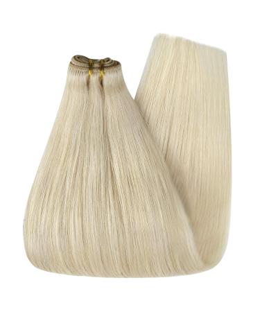 Youngsee Platinum Blonde Real Hair Weft Extensions 55cm - Premium Quality Swing Weaving Hair Bricks for Stunning Looks - Buy Online on GoSupps.com