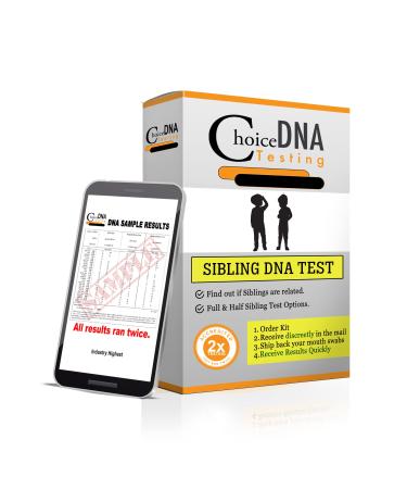 Express DNA Sibling Test Kit (At Home - For Personal Purposes Only)  Free Return Shipping to Lab, All Lab Fees Included - Results in 3-6 Business Days