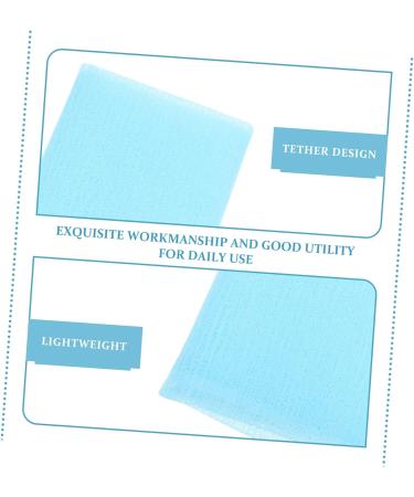 FOMIYES 3pcs Back Scrub Bath Towel Set - Exfoliating Body Scrubbers & Brush for Shower - Soft Nylon Loofahs Towel in Blue - Buy Online on GoSupps.com