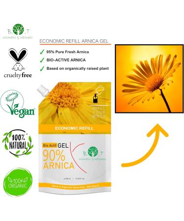  B.O.T cosmetic & wellness Concentrated Arnica Gel Extra Strength Arnica Massage and Relaxation Warming Muscle Massage Gel Relieves Leg Pain Sports Muscle Recovery Gel - 500ml Economy Size - Buy Online on GoSupps.com