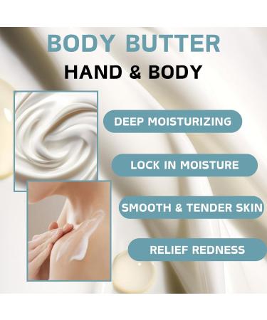 Body Butter for Women - Shea Butter with Niacinamide Squalane Hyaluronic Acid - Body Butter for Anti-Wrinkles & Skin Tightening - Body Skin Care - Shea Butter Organic - Buy Online on GoSupps.com