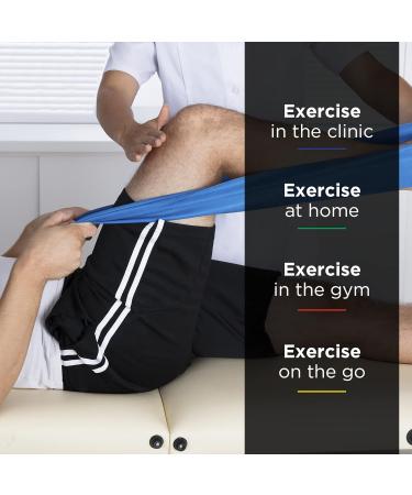 THERABAND Resistance Bands 50 Yard Roll - Professional Elastic Latex for Upper & Lower Body Core Exercise Rehab Pilates | Extra Heavy Level 5 - Blue - Buy Online on GoSupps.com