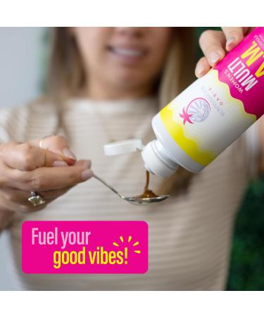 Liquid Multivitamins for Women Immune Support Supplement Liquid Vitamins for Women Multi | with B Vitamins D3 Lions Mane Ginseng Curcumin MCT Oil | Multi AM for Her Peach Mango Flavored (30 Servings) - Buy Online on GoSupps.com