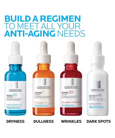 La Roche-Posay Pure Vitamin C Face Serum with Salicylic Acid - Anti Aging Serum for Sensitive Skin - Buy Online on GoSupps.com