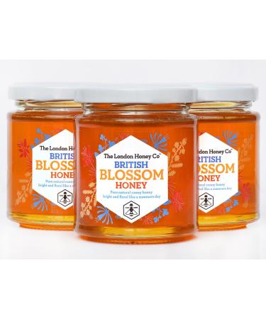 London Honey Company British Blossom Honey Jar 227g - 100% Pure Raw Honey - Sustainably Produced - Buy Online on GoSupps.com