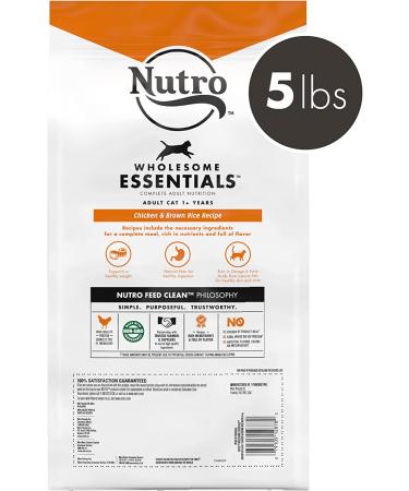 Nutro Wholesome Essentials Indoor and Sensitive Digestion Dry Cat Food  Chicken Indoor Adult 5 Pound (Pack of 1) - Buy Online on GoSupps.com
