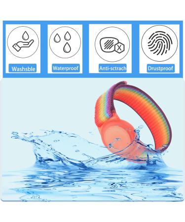 Dingfeiyu Airtag Wristband for Kids Adult Apple Airtag Waterproof Bracelet Adjustable Anti Lost Airtag Wristband Nylon for Toddler Child and Men Women (rainbow) - Buy Online on GoSupps.com