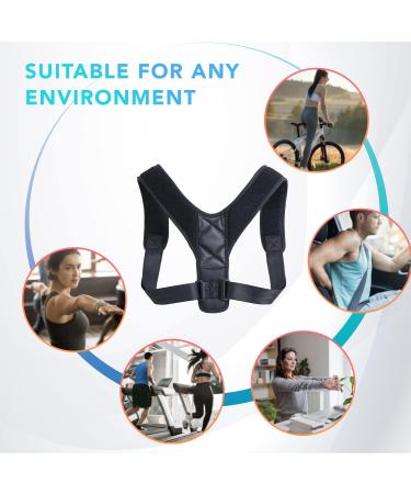Adjustable Back Brace Posture Corrector for Men and Women - Neck and Shoulder Pain Relief - Lightweight and Breathable Design - Buy Online on GoSupps.com
