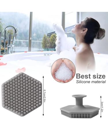 Silicone Face Scrubber Exfoliator Brush for Men & Women - Gray | Manual Facial Cleansing Pores Wash & Blackhead Removal | Skin Care Bath & Makeup Tool - Buy Online on GoSupps.com