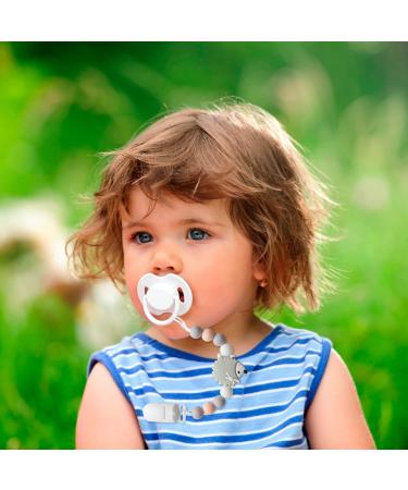 Silicone Pacifier Clip Set for Babies - Elephant, Unicorn, Fox, Hedgehog Design - Teething Soothie Toy and Keepsake Gift - Buy Online on GoSupps.com