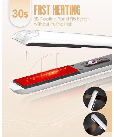 Buy NOVUS 1 Inch Ceramic Hair Straightener - 2-in-1 Flat Iron for Curls Fast Heat Travel-Friendly Dual Voltage 110-240V - Perfect Hot Tools for All Hair Types - Buy Online on GoSupps.com